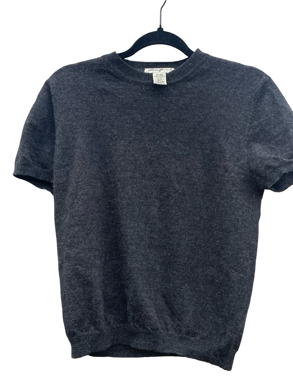 Vintage Eddie Bauer wool short sleeve sweater top large